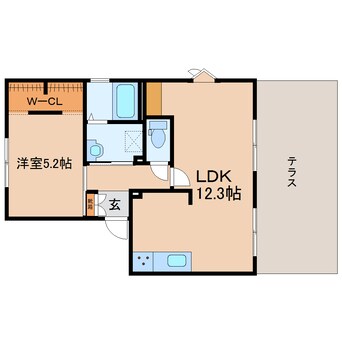 間取図 東海道本線/静岡駅 徒歩18分 1階 築34年