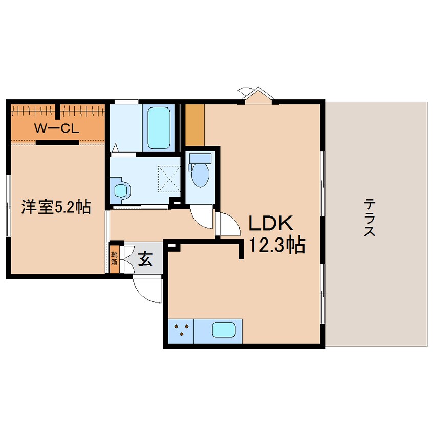 間取図 東海道本線/静岡駅 徒歩18分 1階 築34年