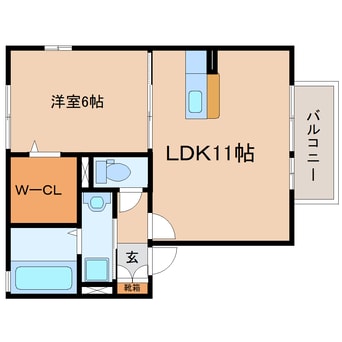 間取図 東海道本線/東静岡駅 徒歩18分 2階 築18年