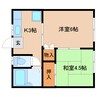 東海道本線/静岡駅 バス:8分:停歩4分 1階 築29年 2Kの間取り