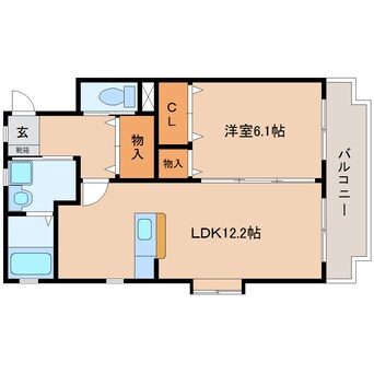 間取図 東海道本線/藤枝駅 徒歩10分 3階 築19年