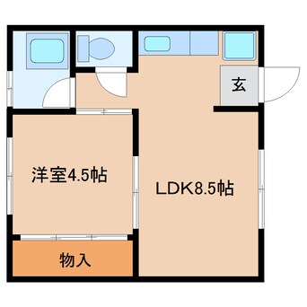 間取図 東海道本線/静岡駅 徒歩7分 3階 築53年