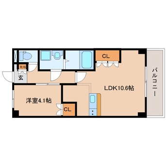 間取図 東海道新幹線（東海）/静岡駅 徒歩18分 4階 築19年