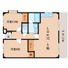 東海道本線/静岡駅 バス:23分:停歩2分 3階 築32年 2LDKの間取り