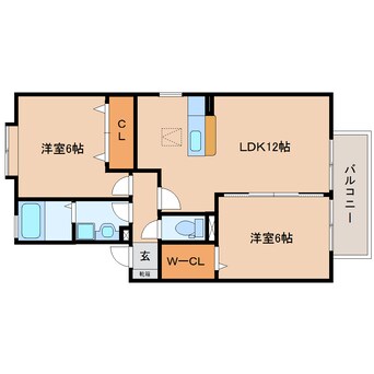 間取図 東海道本線/焼津駅 徒歩15分 1階 築17年