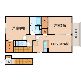 間取図 東海道本線/藤枝駅 バス10分高柳三丁目下車:停歩4分 2階 築18年