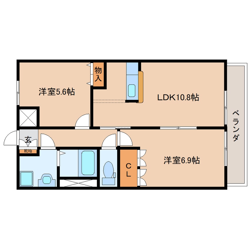 間取図 東海道本線/静岡駅 バス10分登呂遺跡入口下車:停歩9分 1階 築19年
