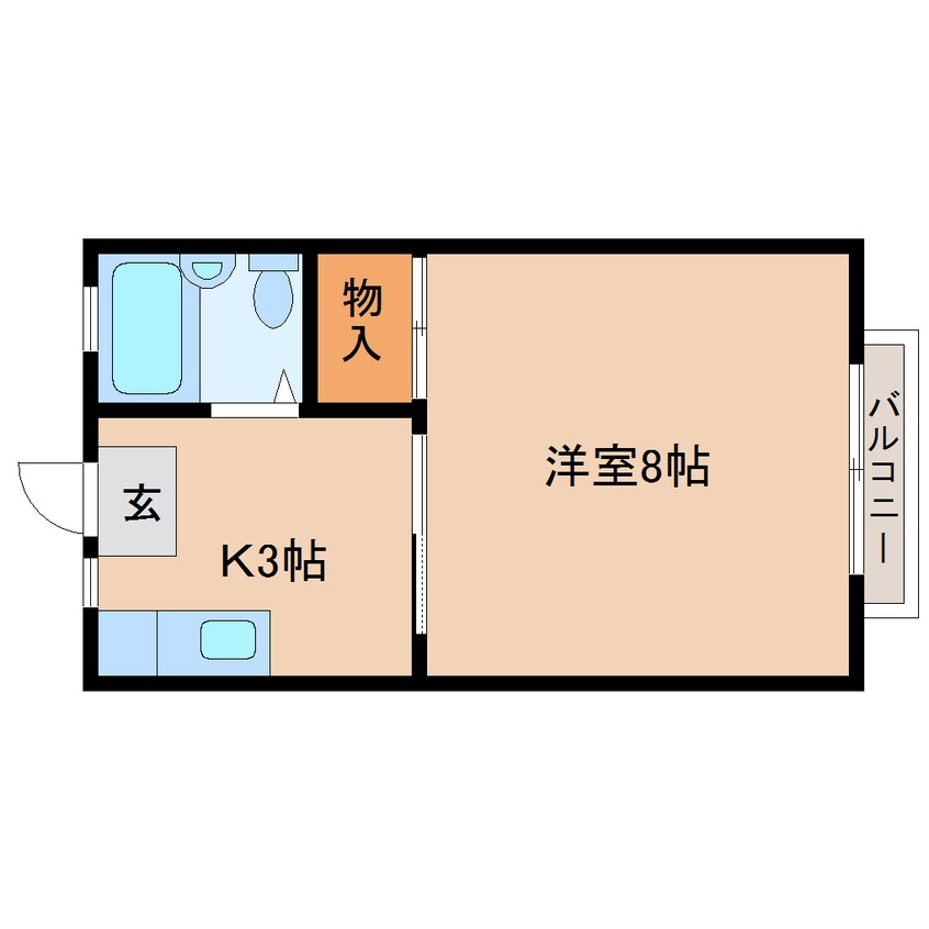 間取図 東海道本線/静岡駅 バス24分片山下車:停歩6分 1階 築36年