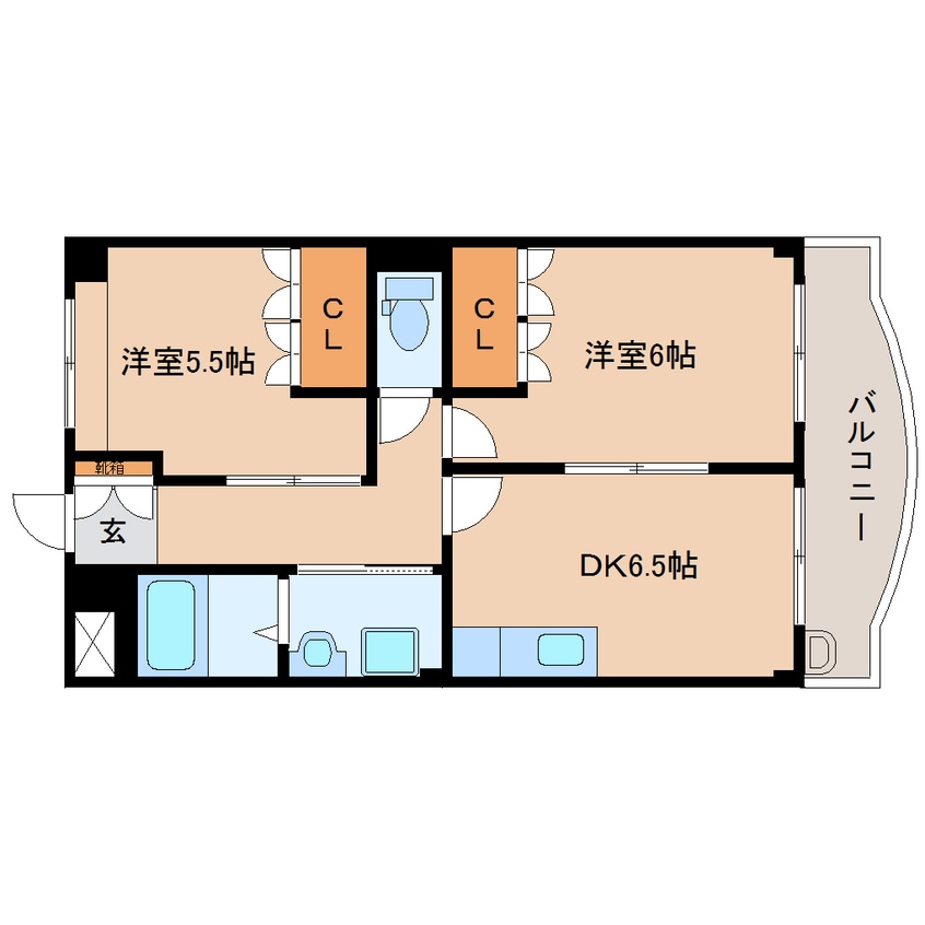 間取図 東海道本線/静岡駅 バス20分大谷下車:停歩5分 3階 築18年