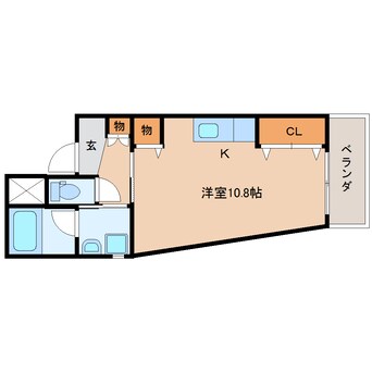 間取図 東海道本線/静岡駅 徒歩9分 4階 築17年