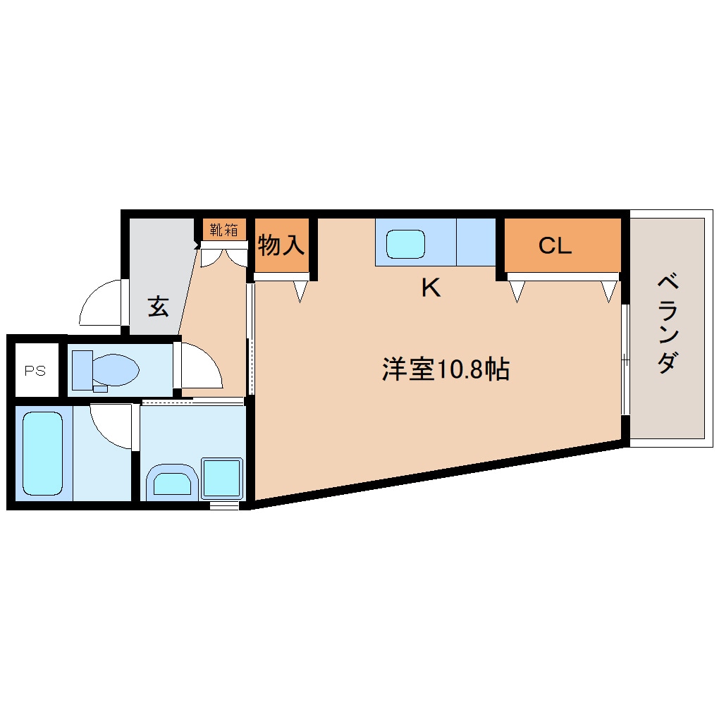 間取り図 東海道本線/静岡駅 徒歩9分 4階 築18年