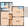 東海道本線/焼津駅 徒歩18分 2階 築23年 2DKの間取り