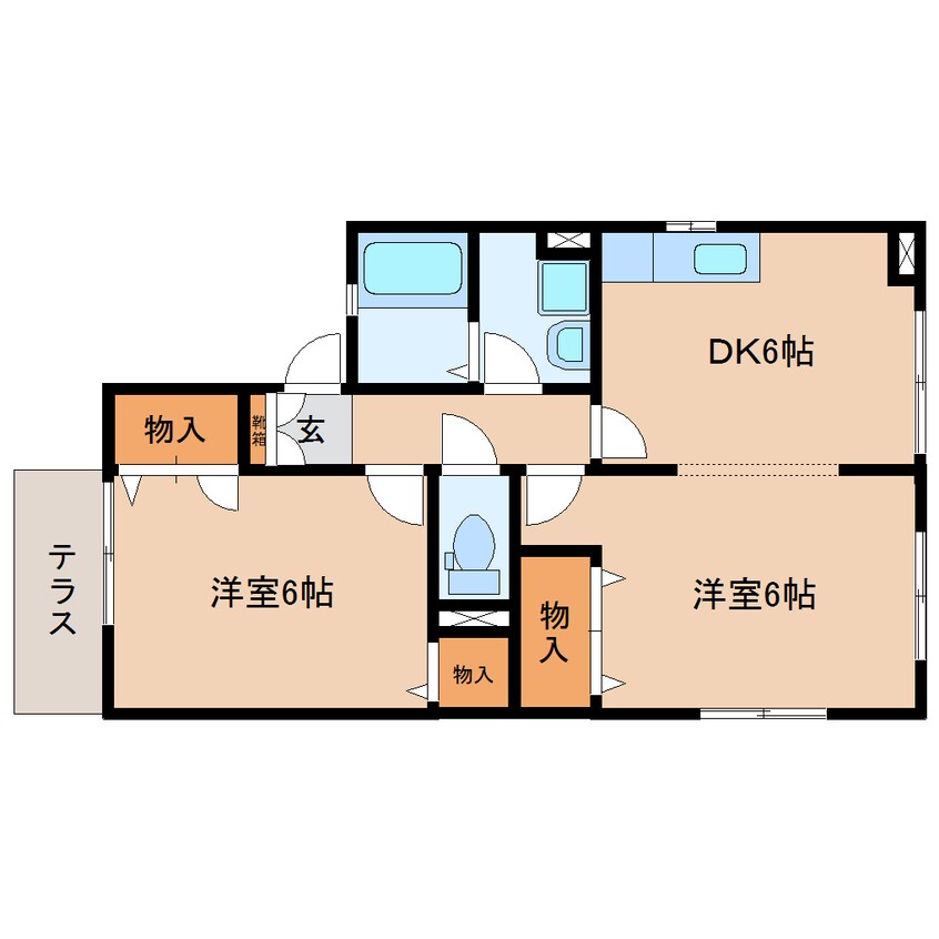 間取図 東海道本線/静岡駅 バス18分宮竹児童公園前下車:停歩3分 1階 築24年