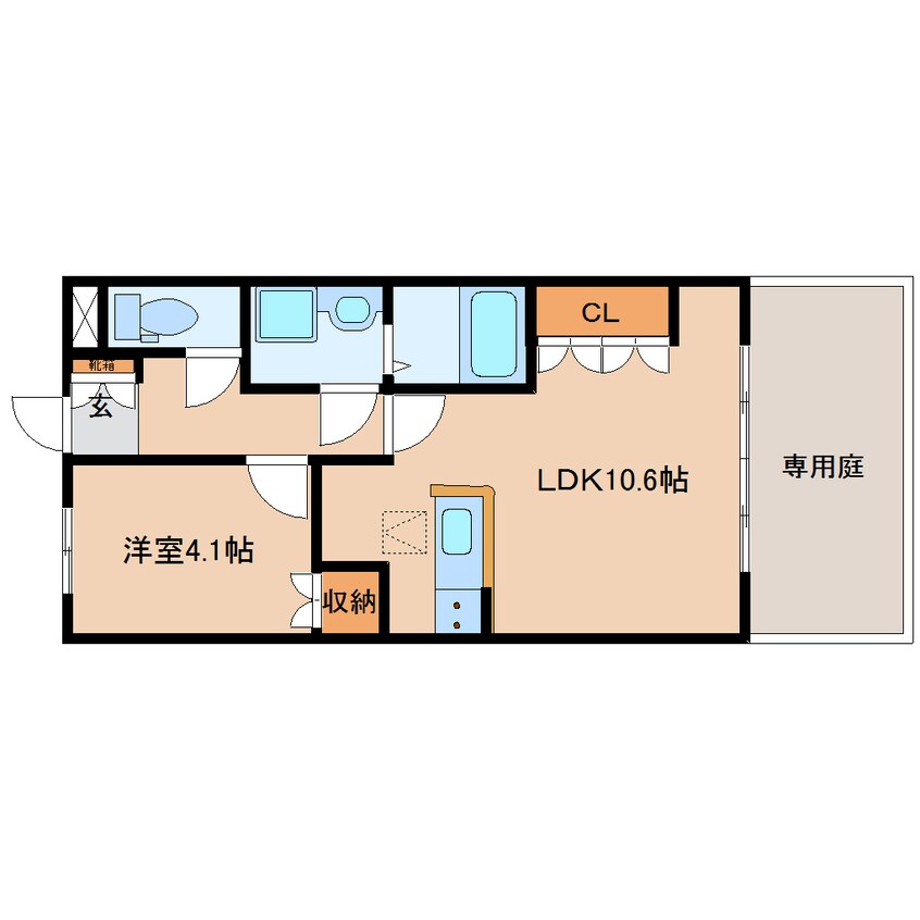 間取図 東海道本線/静岡駅 バス21分大谷中下車:停歩3分 1階 築16年