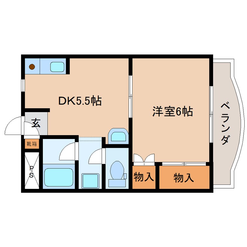 間取図 東海道本線/静岡駅 バス22分堀ノ内下車:停歩6分 2階 築33年