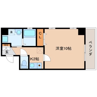 間取図 東海道本線/静岡駅 徒歩4分 7階 築16年