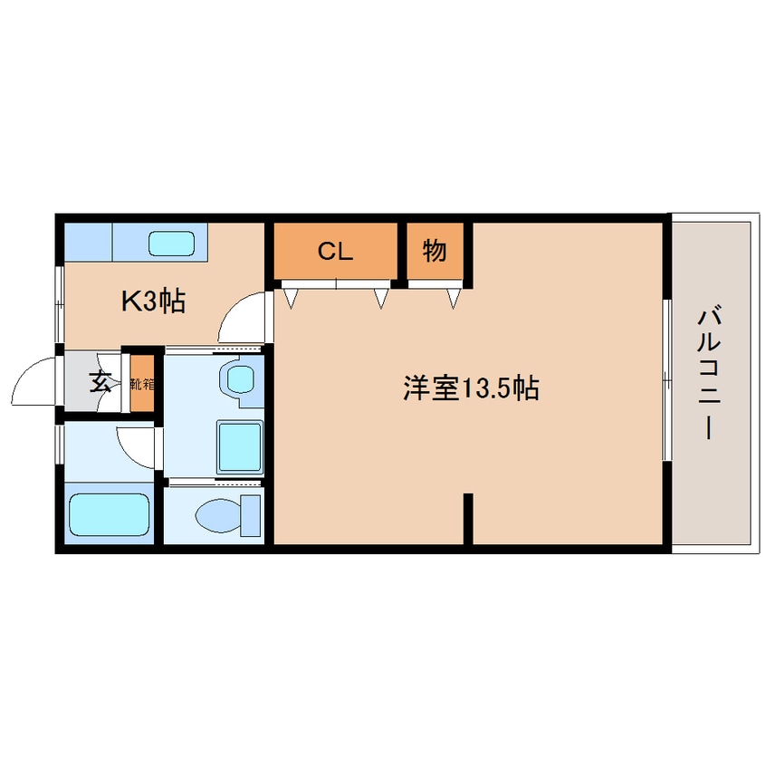 間取図 東海道本線/静岡駅 バス10分中田三丁目西下車:停歩2分 1階 築41年