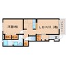 東海道本線/西焼津駅 徒歩27分 1階 築17年 1LDKの間取り