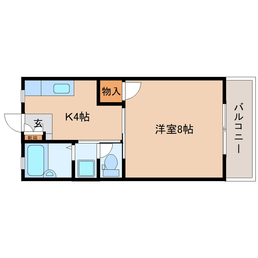 間取図 東海道本線/東静岡駅 徒歩10分 2階 築33年