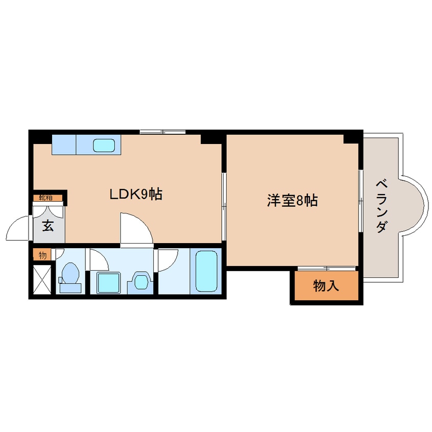 間取図 東海道本線/静岡駅 徒歩6分 4階 築42年