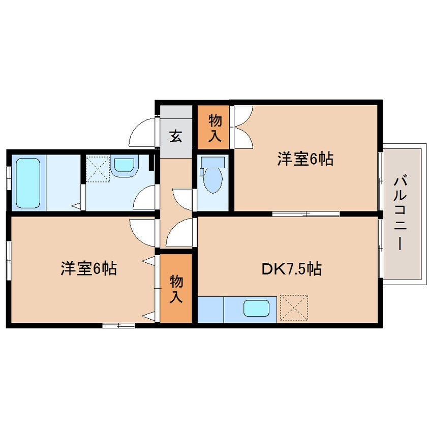 間取図 東海道本線/西焼津駅 徒歩14分 1階 築25年