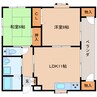 東海道本線/静岡駅 バス:18分:停歩5分 1階 築25年 2LDKの間取り