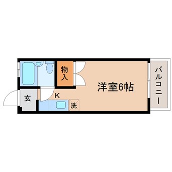 間取図 東海道本線/静岡駅 バス17分大里中学校下車:停歩4分 2階 築27年