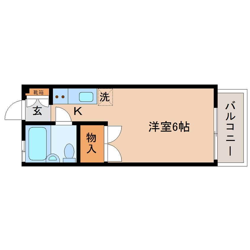 間取図 東海道本線/静岡駅 バス17分大里中学校下車:停歩4分 2階 築27年