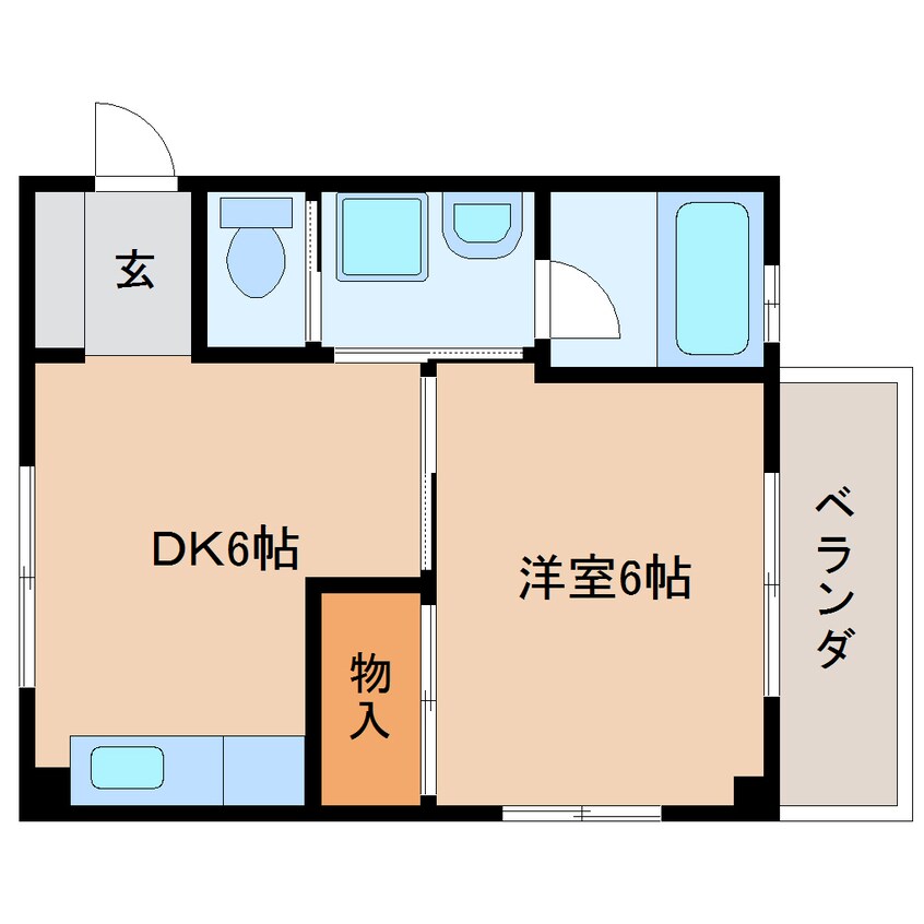 間取図 東海道本線/静岡駅 徒歩3分 2階 築36年