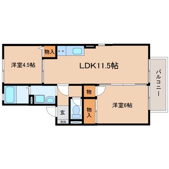 間取図 東海道本線/焼津駅 バス8分小川小学校前下車:停歩6分 1階 築29年