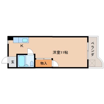 間取図 東海道本線/静岡駅 徒歩18分 3階 築41年