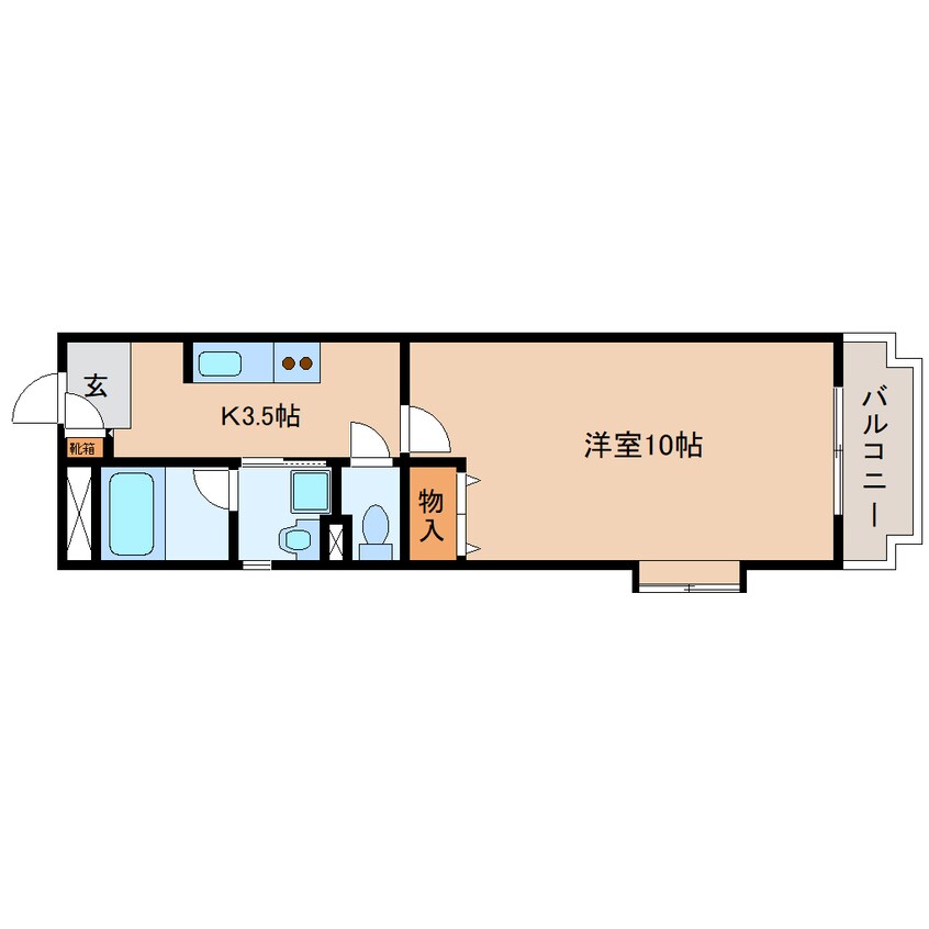 間取図 東海道本線/東静岡駅 徒歩10分 2階 築16年