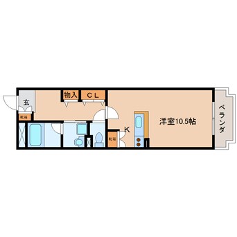 間取図 東海道本線/東静岡駅 徒歩10分 2階 築15年