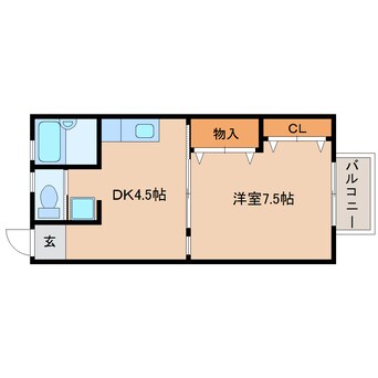 間取図 東海道本線/静岡駅 バス12分済生会病院前下車:停歩3分 1階 築26年