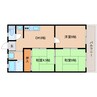 東海道本線/静岡駅 バス:8分:停歩4分 3階 築43年 3DKの間取り