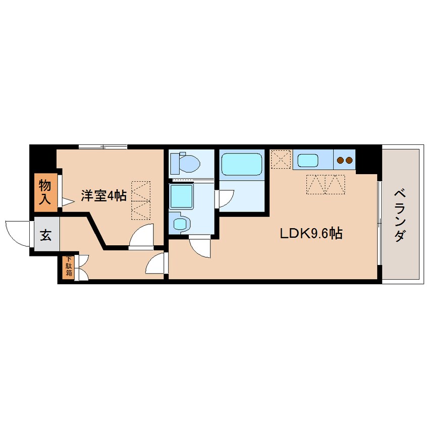 間取図 東海道本線/東静岡駅 徒歩8分 6階 築15年