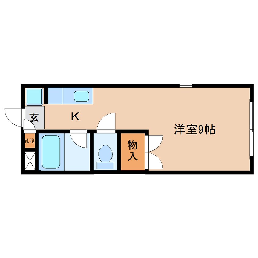 間取図 東海道本線/東静岡駅 徒歩22分 1階 築31年