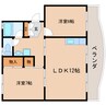 東海道本線/東静岡駅 徒歩10分 1階 築46年 2LDKの間取り