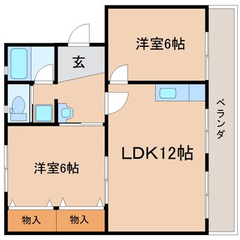 間取図 東海道本線/静岡駅 バス18分登呂南下車:停歩3分 4階 築40年