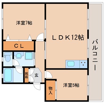 間取図 東海道本線/静岡駅 バス18分宮竹一丁目下車:停歩3分 1階 築38年