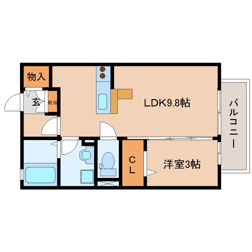 間取図 東海道本線/静岡駅 バス20分西島下車:停歩6分 2階 築15年