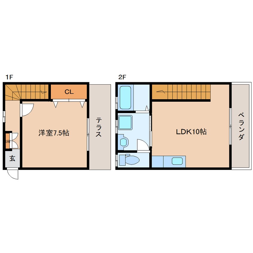 間取図 東海道本線/静岡駅 バス22分中島団地前下車:停歩5分 1-2階 築15年