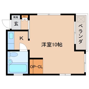 間取図 東海道本線/静岡駅 徒歩4分 4階 築35年