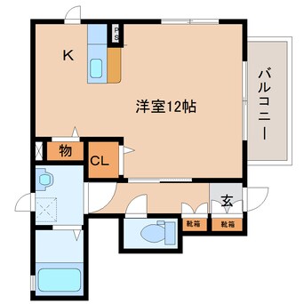 間取図 東海道本線/静岡駅 徒歩12分 1階 築15年