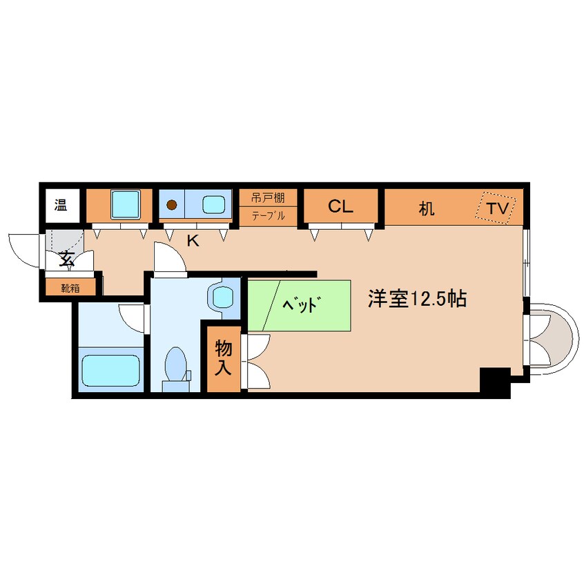 間取図 東海道本線/静岡駅 徒歩7分 5階 築24年