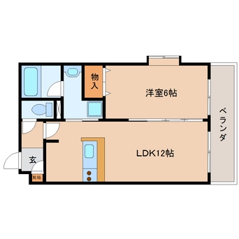 間取図 東海道本線/静岡駅 徒歩12分 2階 築16年