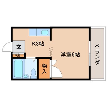 間取図 東海道本線/静岡駅 バス18分堀ノ内下車:停歩5分 3階 築36年