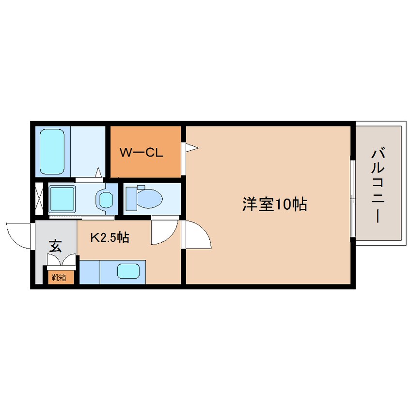 間取図 東海道本線/静岡駅 徒歩16分 1階 築15年