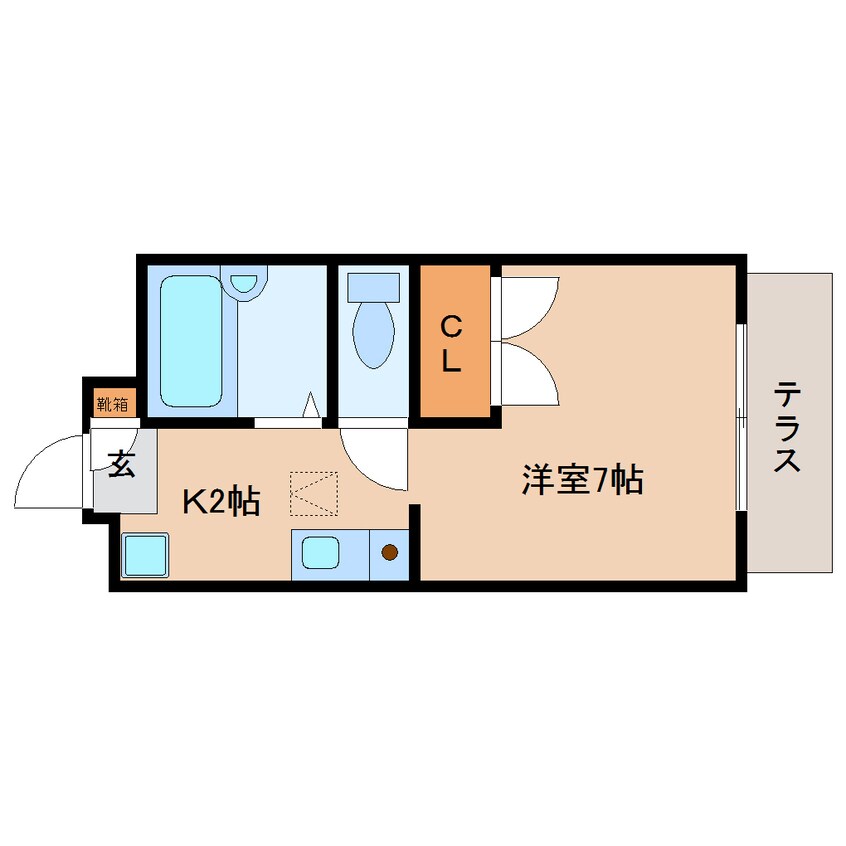 間取図 東海道本線/東静岡駅 徒歩15分 1階 築21年