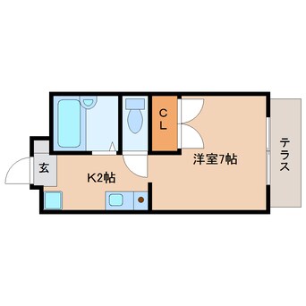 間取図 東海道本線/東静岡駅 徒歩15分 1階 築21年